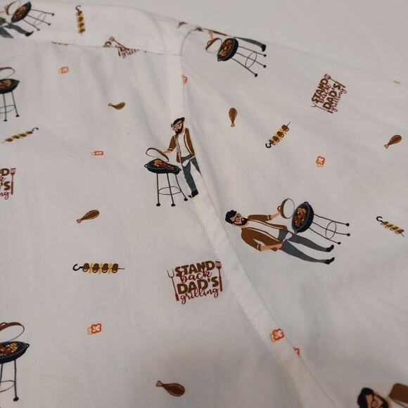 Denim‎ & Flower Men's Shirt Large BBQ Grill Dad Short Sleeve Button-Up Novelty - Picture 5 of 9